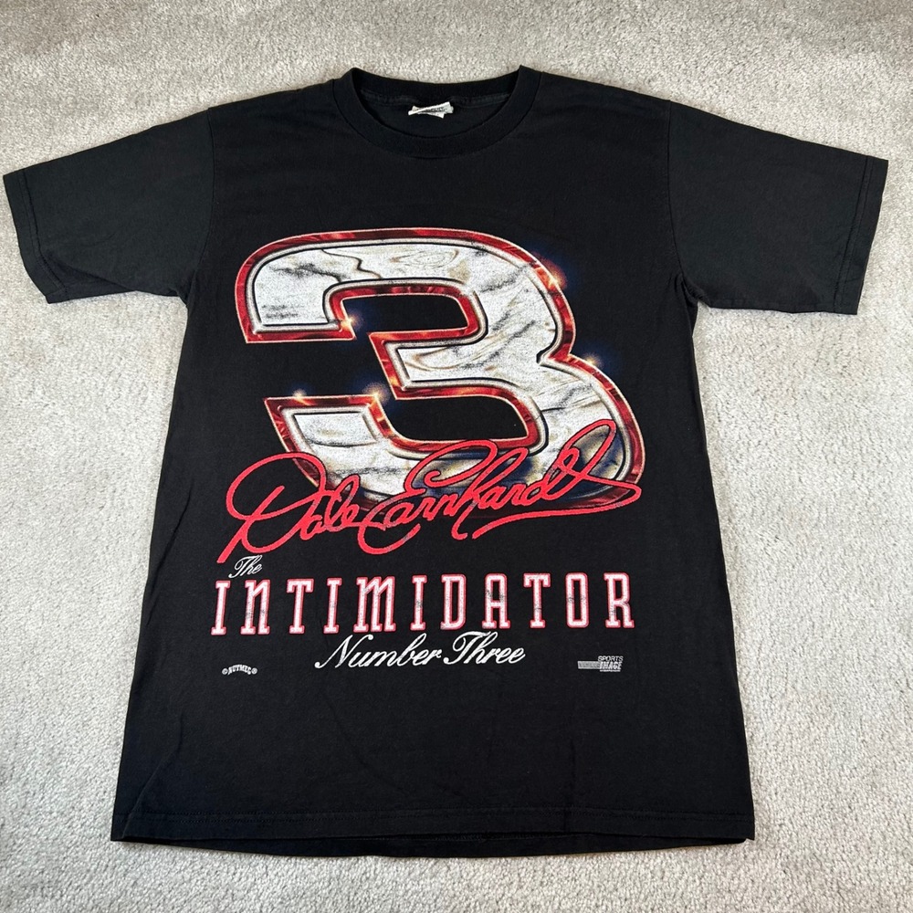 Nutmeg Mills Dale Earnhardt T-Shirt‎ Mens Large Black The Intimidator Racing 90s